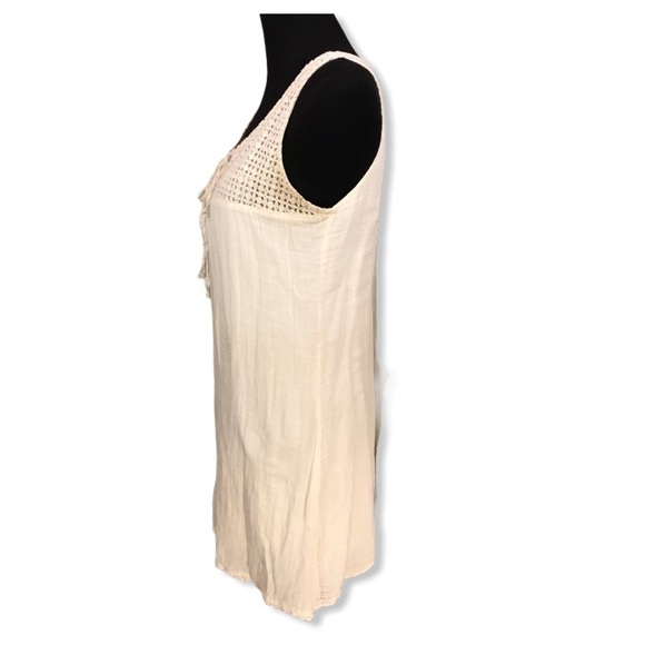 Tulle Anthropologie Crepe Mini Dress Cream Ecru S - Picture 2 of 11